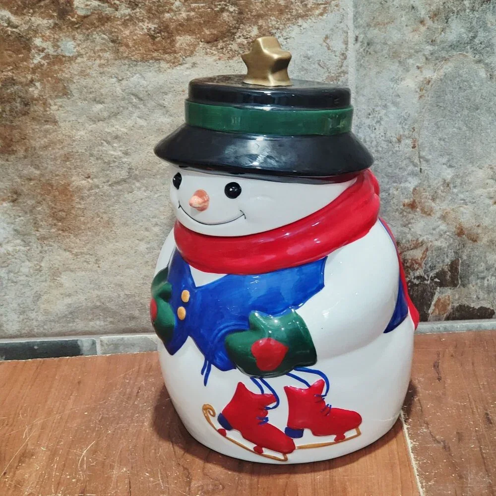 Allure Ceramic Snowman Cookie Jar 1998